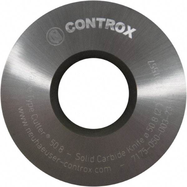 Controx - 2" Diam x 0.1299" Blade Thickness x 3/4" Arbor Hole Diam, 0 Tooth Slitting and Slotting Saw - Arbor Connection, Right Hand, Proprietary Coated, Solid Carbide, Concave Ground - Industrial Tool & Supply