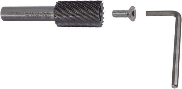 Controx - 7/8" Diam, 1-1/2" LOC, Plain End, Powdered Metal Diamond Pattern Router Bit - Right Hand Cut, 3-1/2" OAL - Industrial Tool & Supply