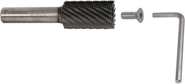 Controx - 17mm Diam, 2" LOC, Plain End, Powdered Metal Diamond Pattern Router Bit - Right Hand Cut, 4-1/2" OAL - Industrial Tool & Supply