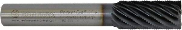 Controx - 5/8" Diam, 1-1/4" LOC, Square End, Powdered Metal Diamond Pattern Router Bit - Right Hand Cut, 3-3/4" OAL - Industrial Tool & Supply