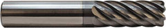 M.A. Ford - 1/2", 5/8" LOC, 1/2" Shank Diam, 3" OAL, 7 Flute, Solid Carbide Square End Mill - Single End, ALtima Blaze Finish, Spiral Flute, 38° Helix, Right Hand Cut, Right Hand Flute - Industrial Tool & Supply