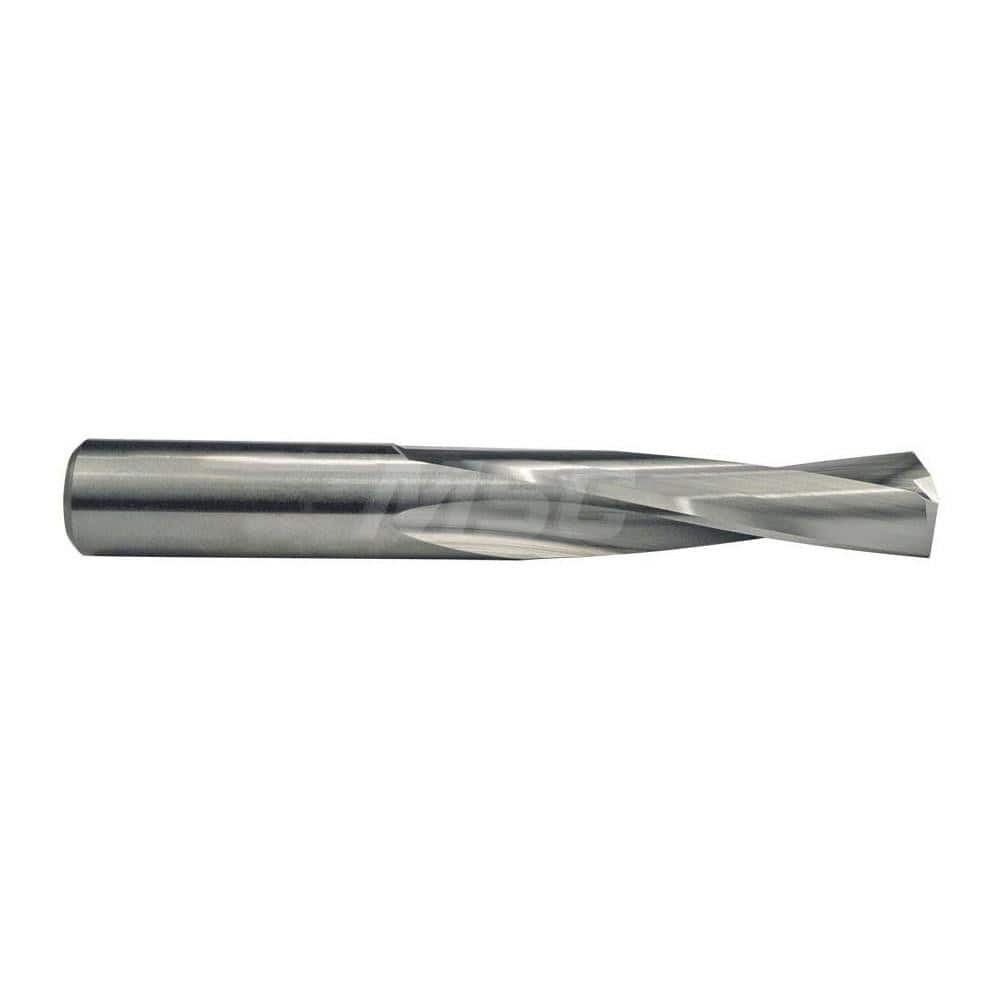 Screw Machine Length Drill Bit: 0.281″ Dia, 135 °, Solid Carbide Bright/Uncoated, Right Hand Cut, Spiral Flute, Straight-Cylindrical Shank, Series 205