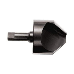 M.A. Ford - 3/4" Head Diam, 1/2" Shank Diam, 1 Flute 90° High Speed Steel Countersink - 2-3/4" OAL - Industrial Tool & Supply