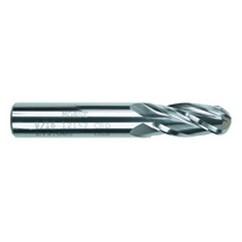 1/2 Dia. x 4 Overall Length 2-Flute Square End Solid Carbide SE End Mill-Round Shank-Center Cut-TiAlN - Industrial Tool & Supply