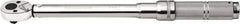 Paramount - 3/8" Drive Micrometer Type Ratchet Head Torque Wrench - 4.5 N/m to 23 N/m Torque, 11-21/32" OAL, 1 In/Lb Graduation - Industrial Tool & Supply