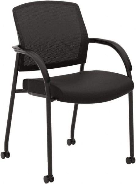 Hon - 34-1/2" High Guest Chair - 23" Wide x 24-3/4" Deep, Fabric Mesh Seat, Black - Industrial Tool & Supply