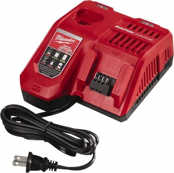 Milwaukee Tool - 18 & 12 Volt, Lithium-Ion Power Tool Charger - AC Wall Outlet Power Source - Industrial Tool & Supply