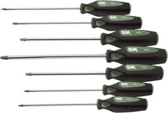 SK - 7 Piece T10 to T40 Ergonomic Handle Torx Driver Set - Industrial Tool & Supply