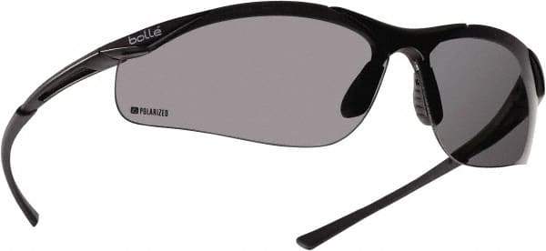 bolle SAFETY - Polarized Gray Lenses, Frameless Polarized Glasses - Anti-Fog, Scratch Resistant, Size M, Wrap Around - Industrial Tool & Supply