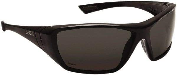 bolle SAFETY - Polarized Gray Lenses, Framed Polarized Glasses - Anti-Fog, Scratch Resistant, Size M, Wrap Around - Industrial Tool & Supply
