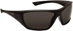 bolle SAFETY - Polarized Gray Lenses, Framed Polarized Glasses - Anti-Fog, Scratch Resistant, Size M, Wrap Around - Industrial Tool & Supply