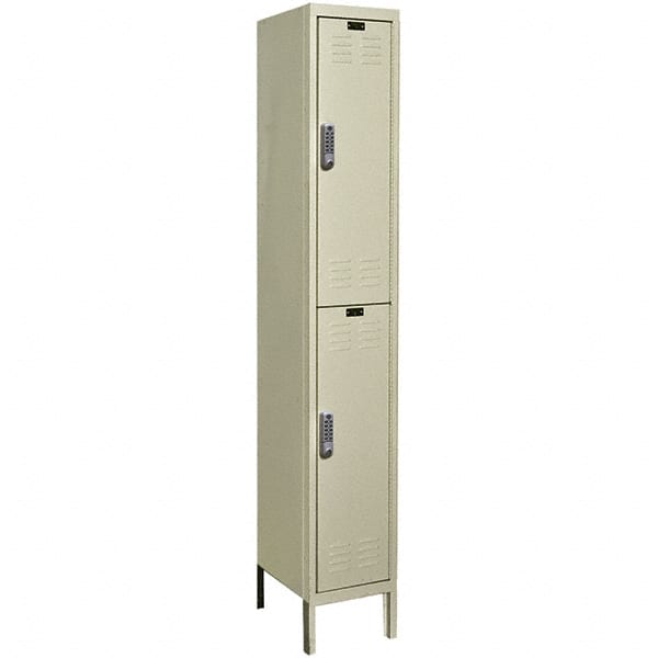 Hallowell - 2 Door, 2 Tier, Electronic Access Lockers - Industrial Tool & Supply