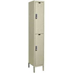 Hallowell - 2 Door, 2 Tier, Electronic Access Lockers - Industrial Tool & Supply