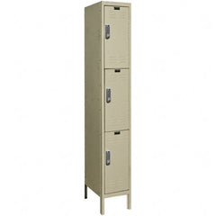 Hallowell - 3 Door, 3 Tier, Electronic Access Lockers - Industrial Tool & Supply