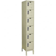 Hallowell - 6 Door, 6 Tier, Electronic Access Lockers - Industrial Tool & Supply