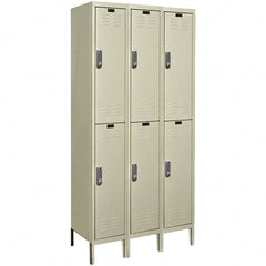 Hallowell - 6 Door, 2 Tier, Electronic Access Lockers - Industrial Tool & Supply