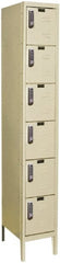 Hallowell - 6 Door, 6 Tier, Electronic Access Lockers - Industrial Tool & Supply