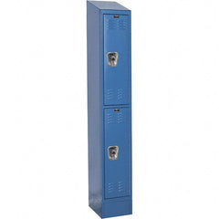 Hallowell - 2 Door, 2 Tier, Ready-Built Wardrobe & Box Lockers - Industrial Tool & Supply