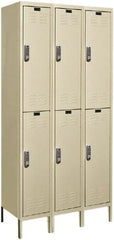Hallowell - 6 Door, 2 Tier, Electronic Access Lockers - Industrial Tool & Supply