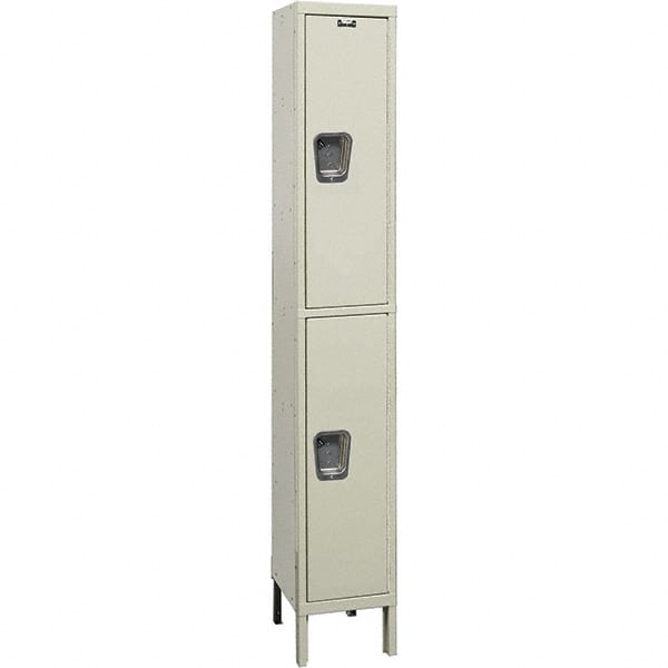 Hallowell - 2 Door, 2 Tier, Premium Wardrobe Lockers - Industrial Tool & Supply