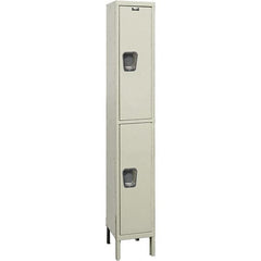 Hallowell - 2 Door, 2 Tier, Premium Wardrobe Lockers - Industrial Tool & Supply