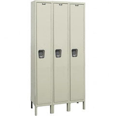 Hallowell - 3 Door, 1 Tier, Premium Wardrobe Lockers - Industrial Tool & Supply