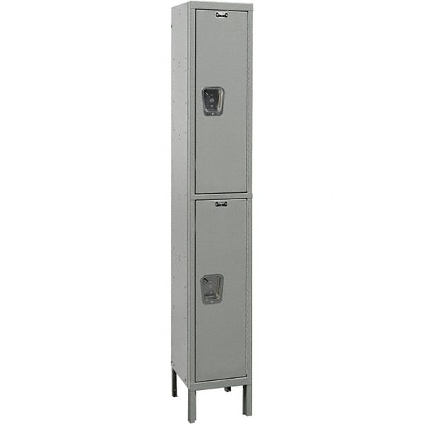 Hallowell - 2 Door, 2 Tier, Premium Wardrobe Lockers - Industrial Tool & Supply