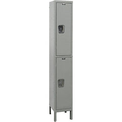 Hallowell - 2 Door, 2 Tier, Premium Wardrobe Lockers - Industrial Tool & Supply