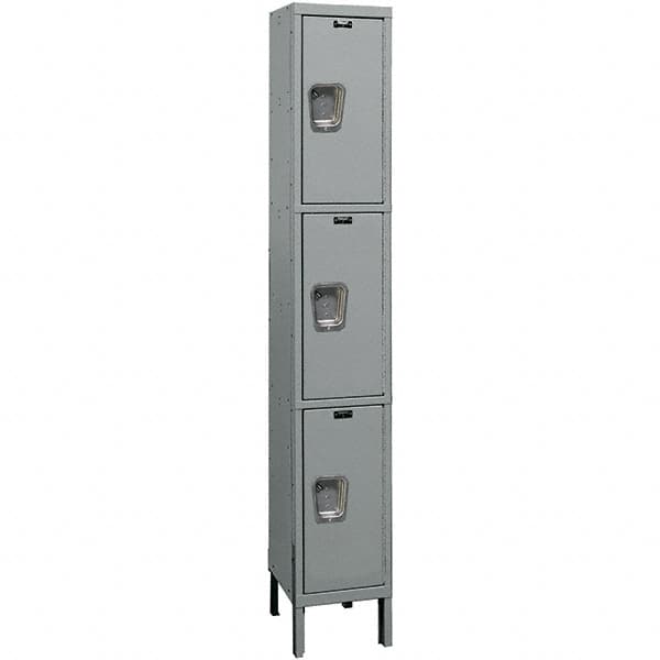 Hallowell - 3 Door, 3 Tier, Premium Wardrobe Lockers - Industrial Tool & Supply