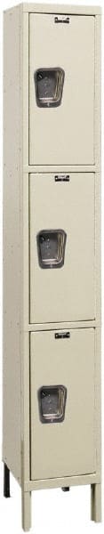 Hallowell - 3 Door, 3 Tier, Premium Wardrobe Lockers - Industrial Tool & Supply