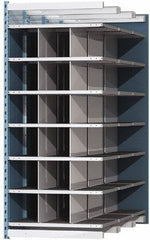 Hallowell - 18 Bin Heavy-Duty Deep Bin Industrial Shelving - 36 Inch Overall Width x 72 Inch Overall Depth x 87 Inch Overall Height, Blue and Platinum Steel Bins - Industrial Tool & Supply