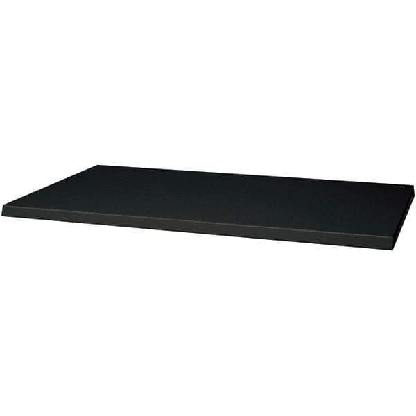 Hallowell - Charcoal, Galvannealed Sheet Steel, Cabinet Shelf - 48" Wide x 24" Deep x 1" High Body - Industrial Tool & Supply