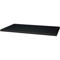 Hallowell - Charcoal, Galvannealed Sheet Steel, Cabinet Shelf - 48" Wide x 24" Deep x 1" High Body - Industrial Tool & Supply