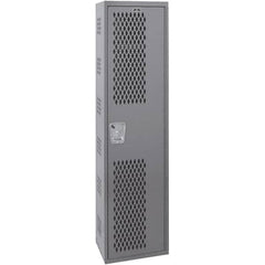 Hallowell - 1 Door, 1 Tier, Heavy-Duty Ventilated Wardrobe & Box Lockers - Industrial Tool & Supply