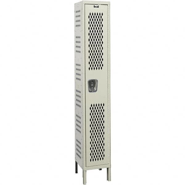 Hallowell - 1 Door, 1 Tier, Heavy-Duty Ventilated Wardrobe & Box Lockers - Industrial Tool & Supply