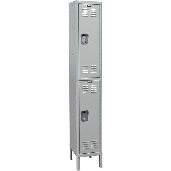 Hallowell - Medsafe 2 Door, 2 Tier, Premium Wardrobe Lockers - Industrial Tool & Supply
