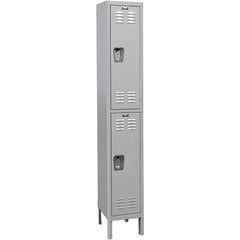 Hallowell - Medsafe 2 Door, 2 Tier, Premium Wardrobe Lockers - Industrial Tool & Supply