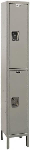 Hallowell - 2 Door, 2 Tier, Premium Wardrobe Lockers - Industrial Tool & Supply