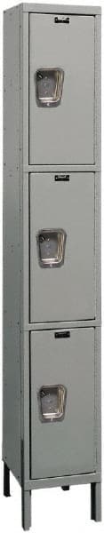 Hallowell - 3 Door, 3 Tier, Premium Wardrobe Lockers - Industrial Tool & Supply