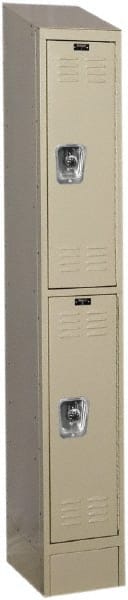Hallowell - 2 Door, 2 Tier, Ready-Built Wardrobe & Box Lockers - Industrial Tool & Supply