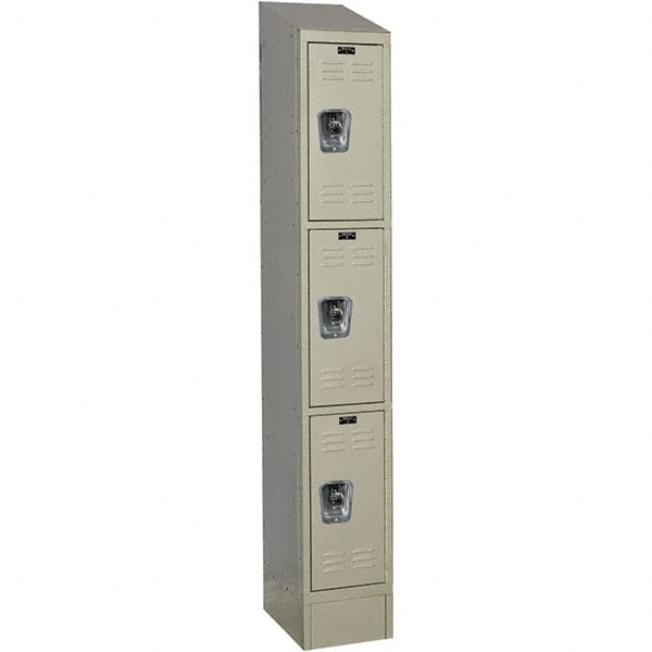Hallowell - 3 Door, 3 Tier, Ready-Built Wardrobe & Box Lockers - Industrial Tool & Supply