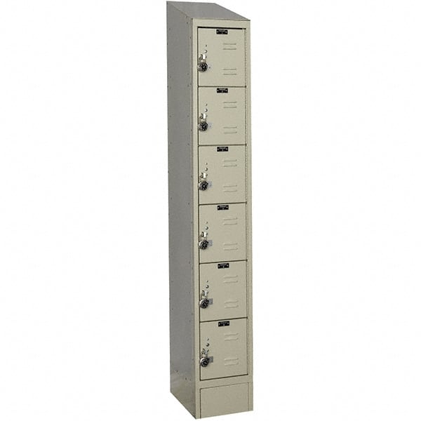 Hallowell - 6 Door, 6 Tier, Ready-Built Wardrobe & Box Lockers - Industrial Tool & Supply