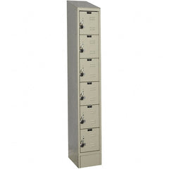 Hallowell - 6 Door, 6 Tier, Ready-Built Wardrobe & Box Lockers - Industrial Tool & Supply