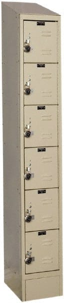Hallowell - 6 Door, 6 Tier, Ready-Built Wardrobe & Box Lockers - Industrial Tool & Supply