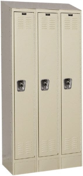 Hallowell - 3 Door, 1 Tier, Ready-Built Wardrobe & Box Lockers - Industrial Tool & Supply