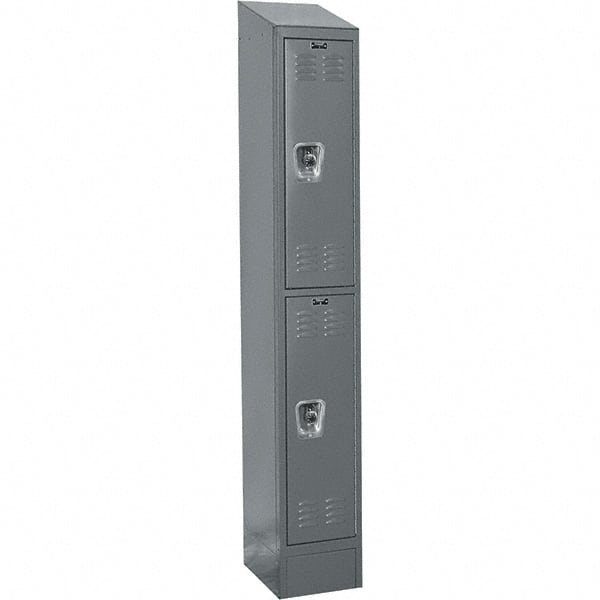 Hallowell - 2 Door, 2 Tier, Ready-Built Wardrobe & Box Lockers - Industrial Tool & Supply