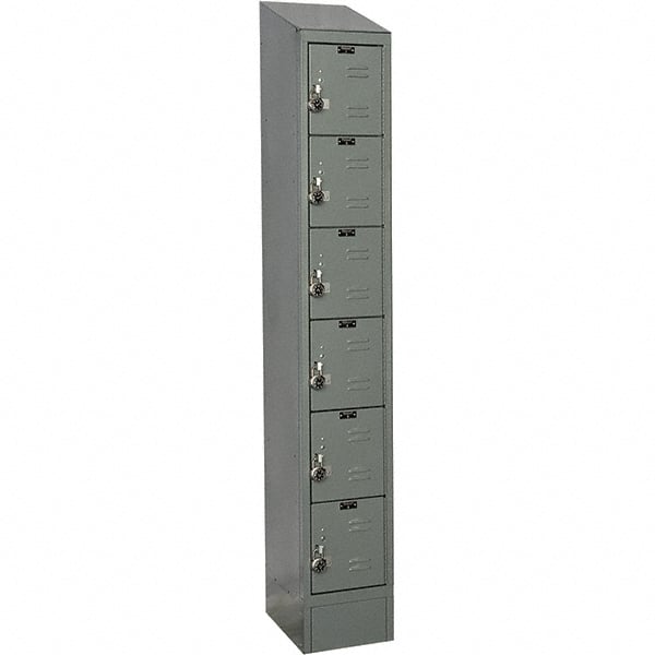 Hallowell - 6 Door, 6 Tier, Ready-Built Wardrobe & Box Lockers - Industrial Tool & Supply