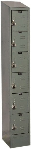 Hallowell - 6 Door, 6 Tier, Ready-Built Wardrobe & Box Lockers - Industrial Tool & Supply
