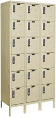 Hallowell - 18 Door, 6 Tier, Electronic Access Lockers - Industrial Tool & Supply