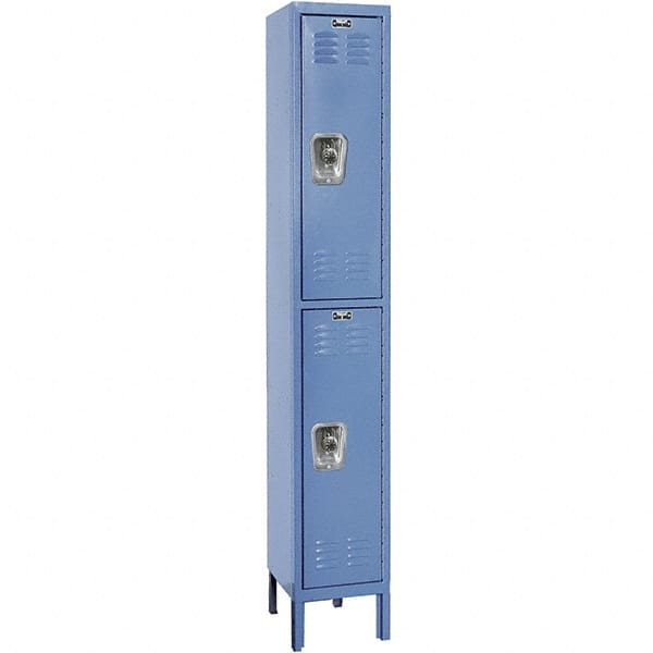 Hallowell - 2 Door, 2 Tier, Ready-Built Wardrobe & Box Lockers - Industrial Tool & Supply